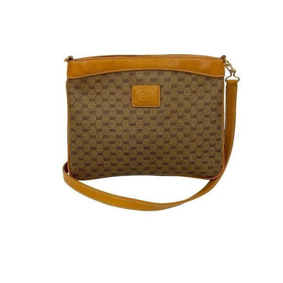 GUCCI Brown Leather Shoulder Bag - Picture 1 of 9